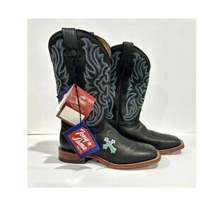 Tony Lama Black and Blue Western Boots